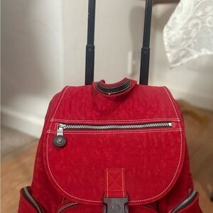 Kipling Red Wheeled/Backpack